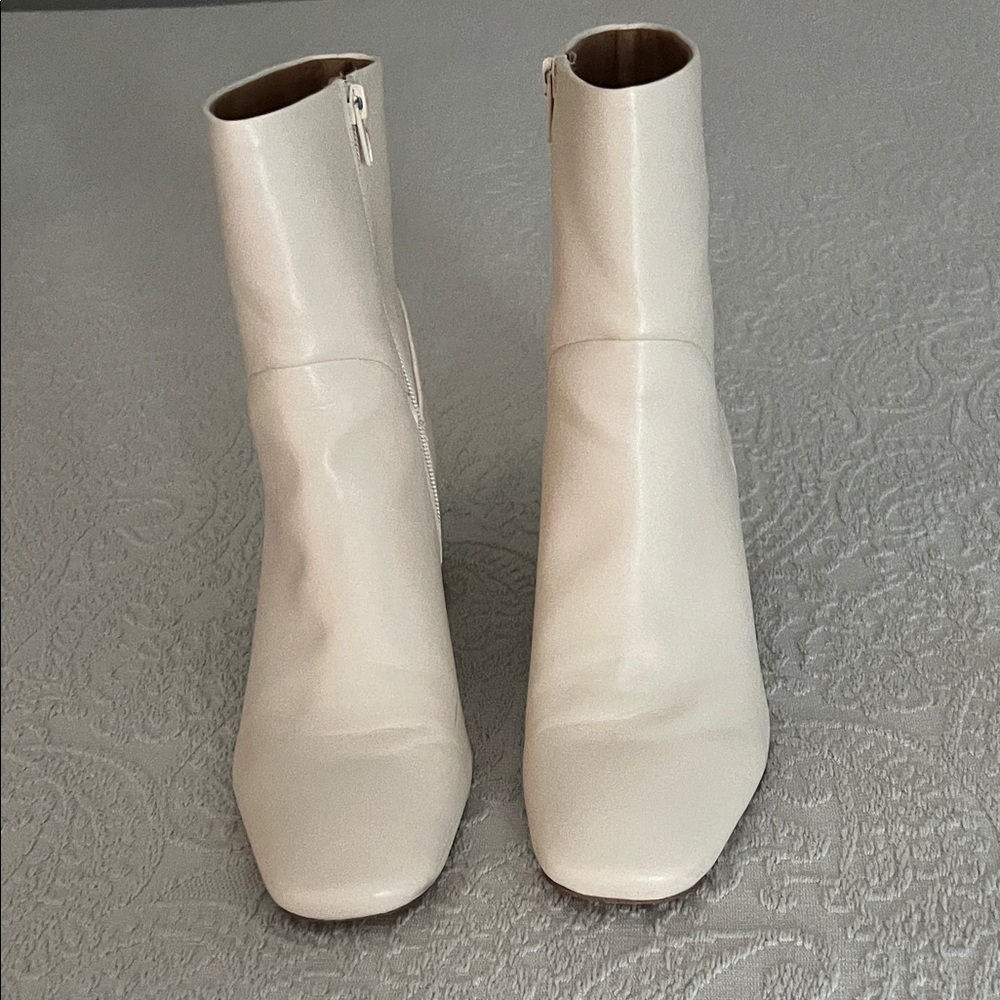 Elegant Cream Ankle Boots